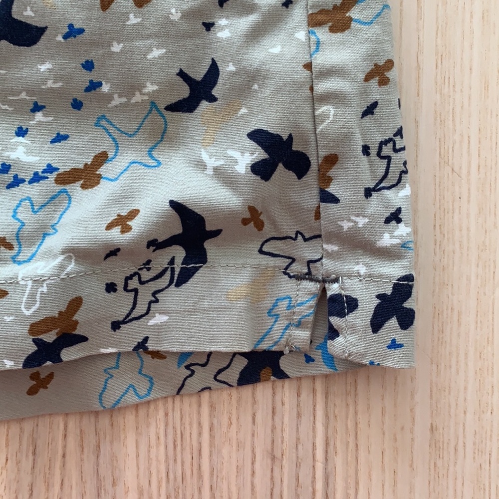 Patagonia Women's Bird Print Shorts - Beige and Blue - Picture 7 of 10